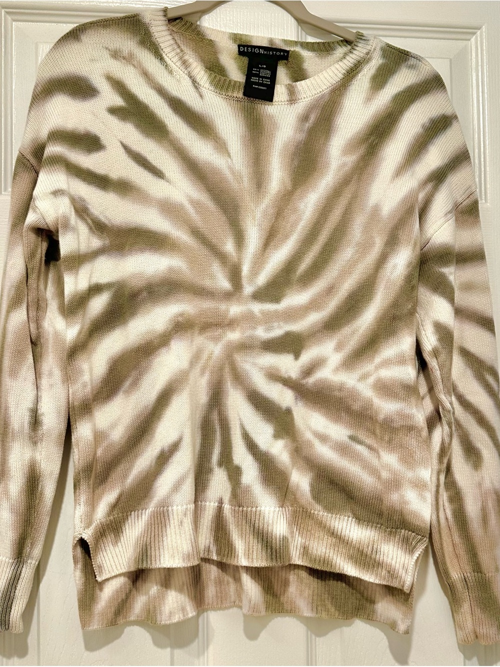 Design History Tie-Dye Crewneck Sweater - Beige & Olive